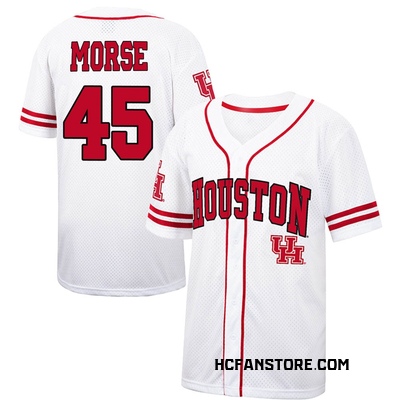 Men's Cody Morse Houston Cougars Replica Colosseum /Red Free Spirited Baseball Jersey - White