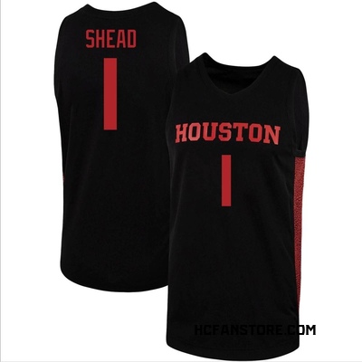 Men's Jamal Shead Houston Cougars Replica Basketball Jersey - Black