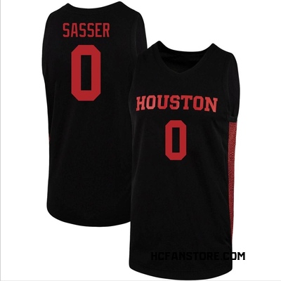 Men's Marcus Sasser Houston Cougars Replica Basketball Jersey - Black