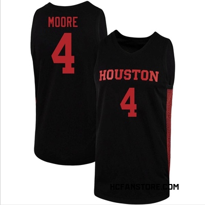 Men's Taze Moore Houston Cougars Replica Basketball Jersey - Black