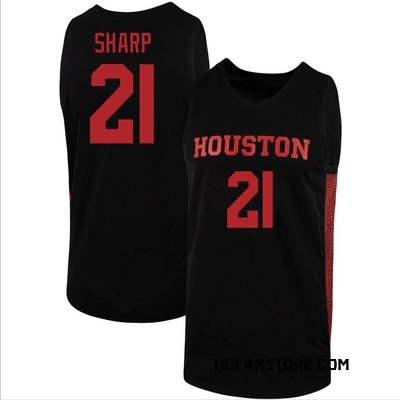 Youth Emanuel Sharp Houston Cougars Replica Basketball Jersey - Black